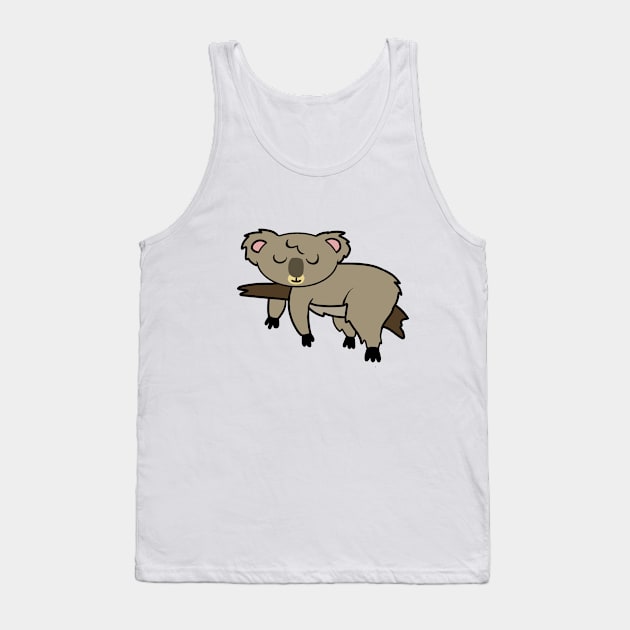 Cute Koala Bear Hanging Animal Tank Top by dukito